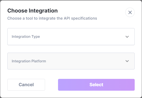 Choose integration platform and type