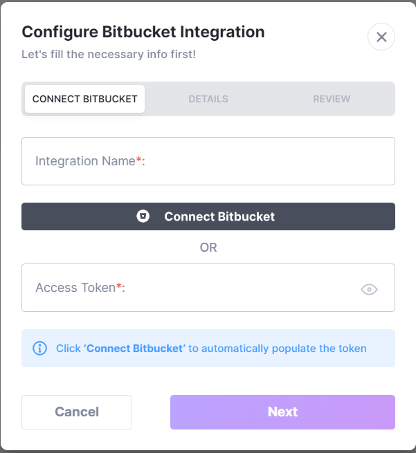 Configure Bitbucket integration