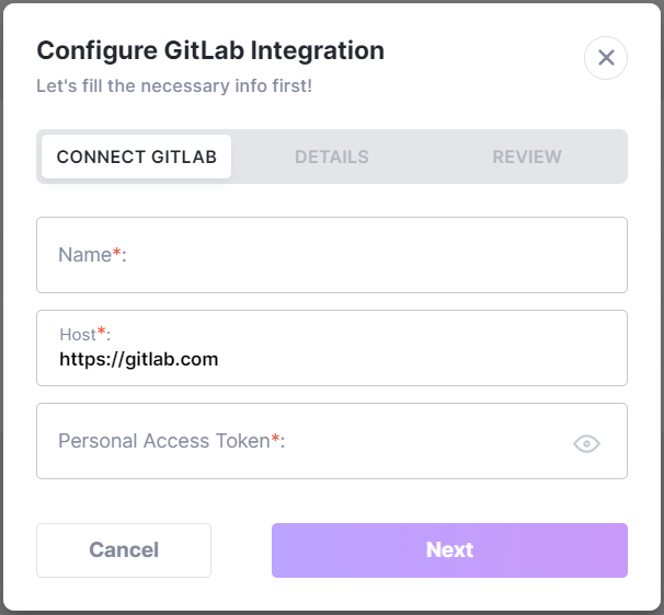 Configure gitlab integration