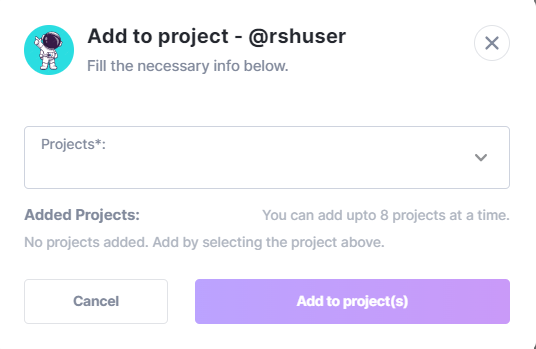 Select a project